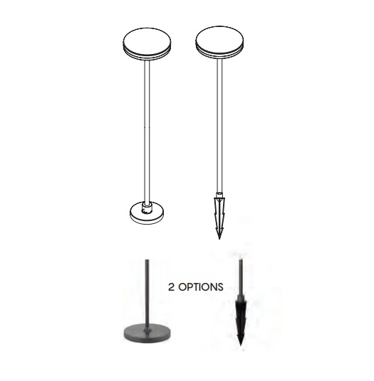 Lampada LED con spina 60cm antracite IP54