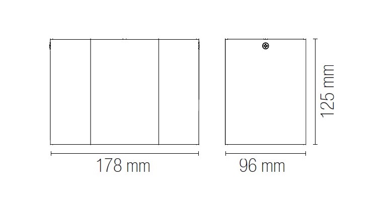 Faretto da superficie 2xGU10 quadrato bianco