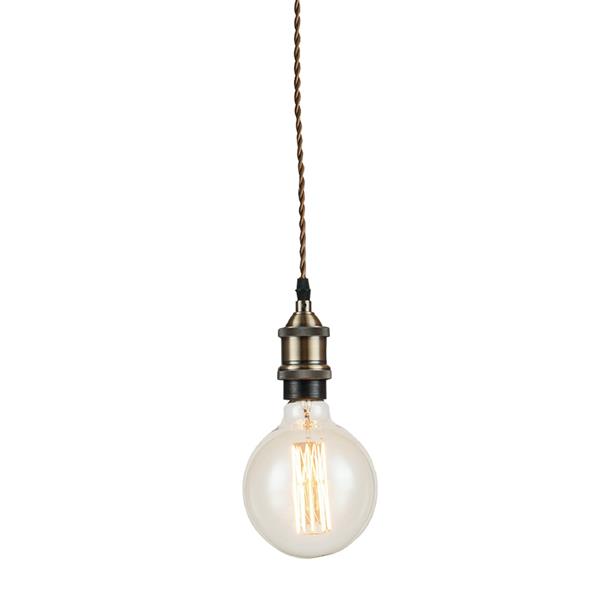 pendolo E27 metallo ottone-antico vintage