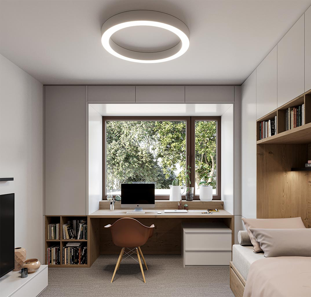 Anello luminoso a soffitto a LED bianco CCT