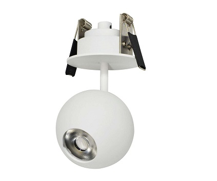 LED incasso a sfera Ø70mm bianco 3000K