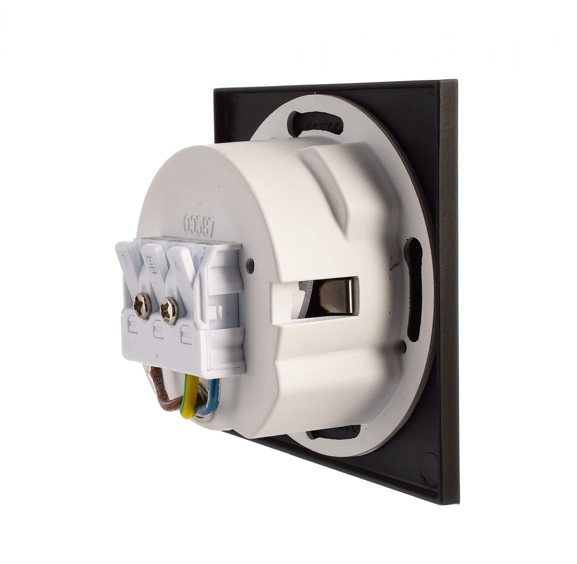 Applique LED da incasso nero 78x78mm 3,5W 230lm 38° IP20