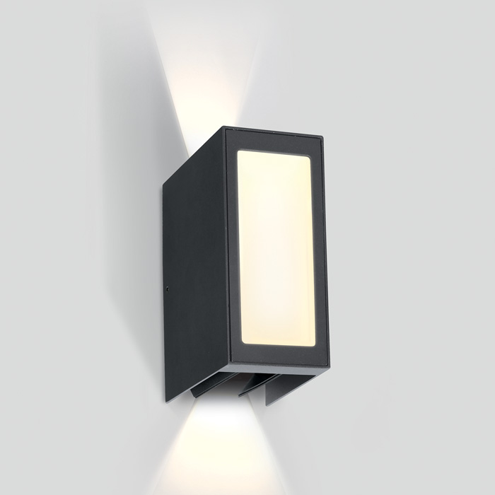 Applique LED IP54 antracite 17x8
