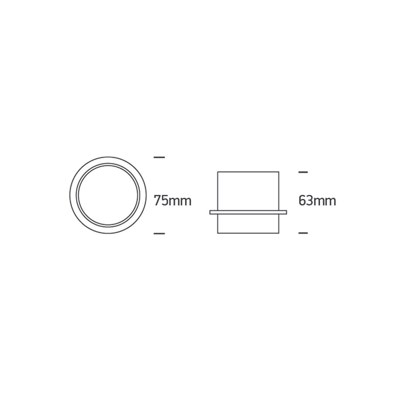 Faretto da incasso GU10 nero Ø75mm