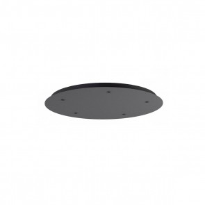Rosone Ø50cm 5 fiamme nero
