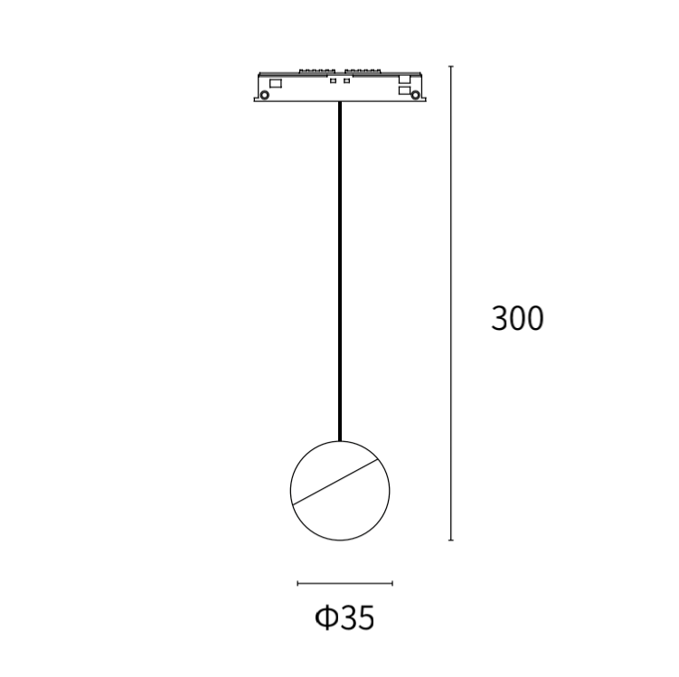 Lampada a sospensione a sfera 48V 4000K