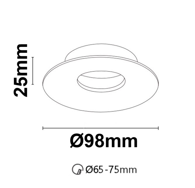 Faretto da incasso GU10 Ambiente nero Ø90mm