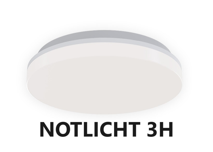 Plafoniera LED con luce di emergenza Ø28 IP54 bianco CCT
