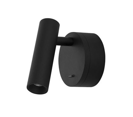 Lampada da lettura a LED orientabile nera 3W