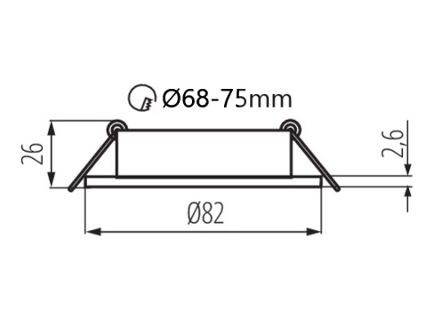 Faretto da incasso GU10 bianco Ø82mm orientabile