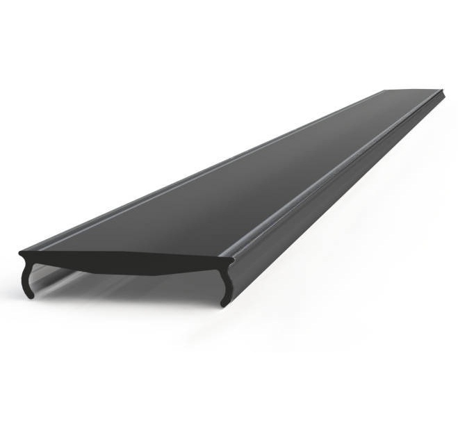 LED Profil Einbau schwarz 21x9,8 mit Abd. SCHWARZ