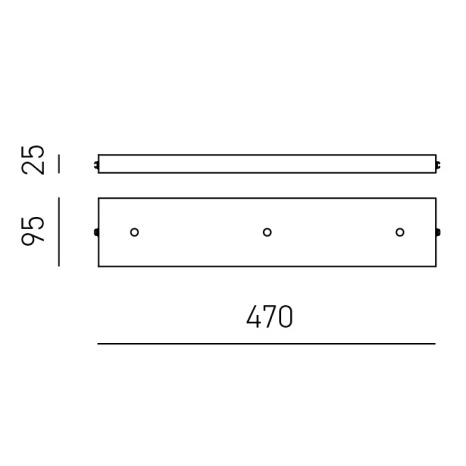 Baldachin 47cm 3-flammig