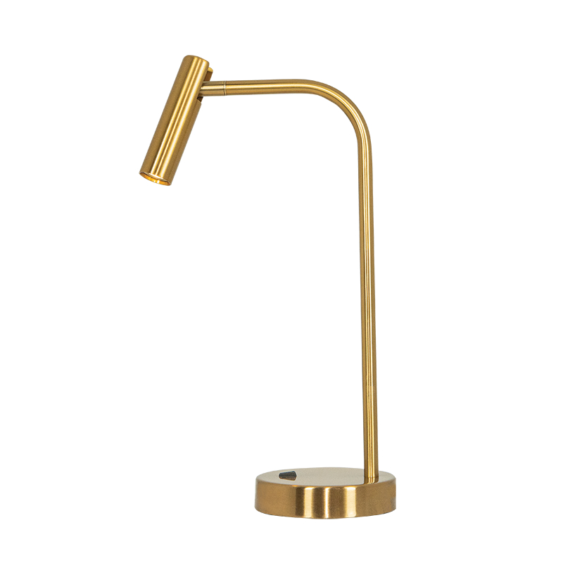 Lampada da tavolo LED oro opaco H.38,5cm 2,5W