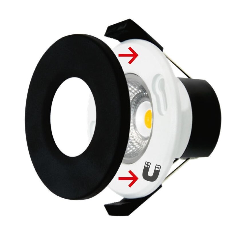 Abdeckring Rund Weiß zu LED Möbeleinbau