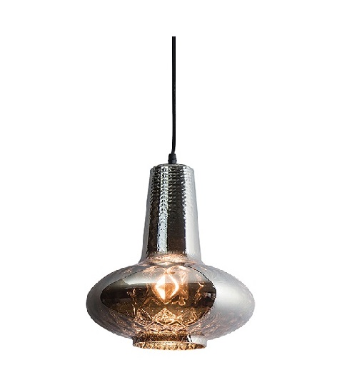 Lampada a sospensione Ø25 vetro cromato