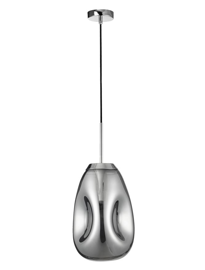 Lampada a sospensione in vetro Ø22 vetro fumè