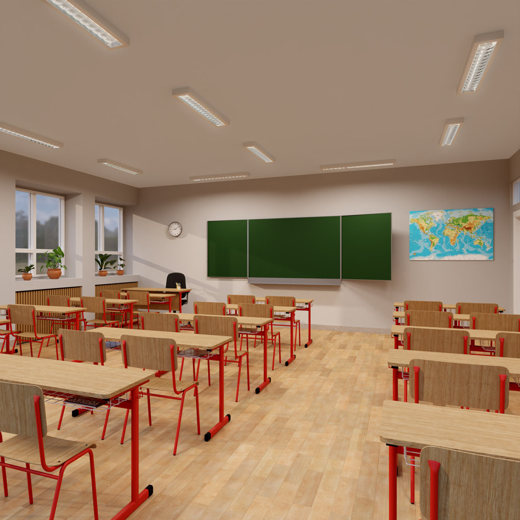 Rasterleuchte LED Aufputz Weiß/Alu