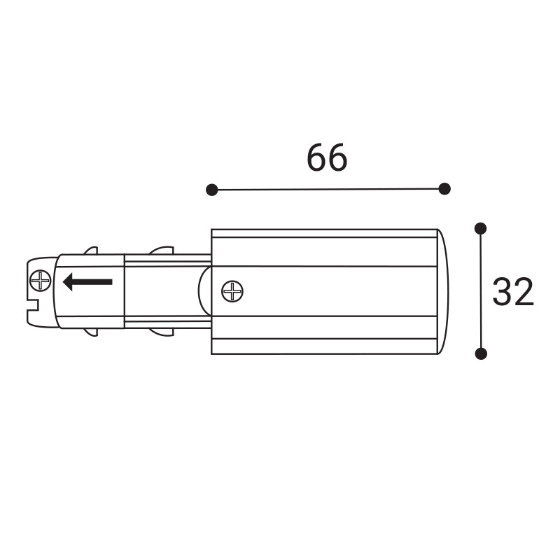 Alimentazione destra 3PH DALI