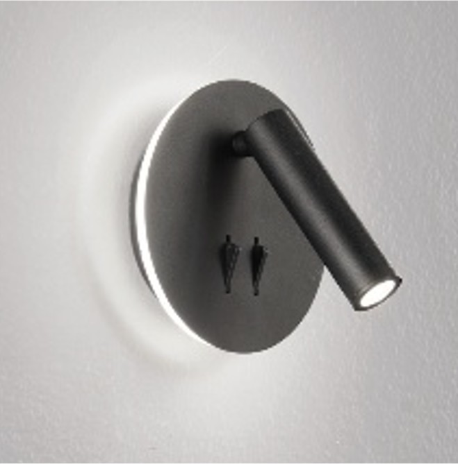 Lampada da lettura 2xLED nero