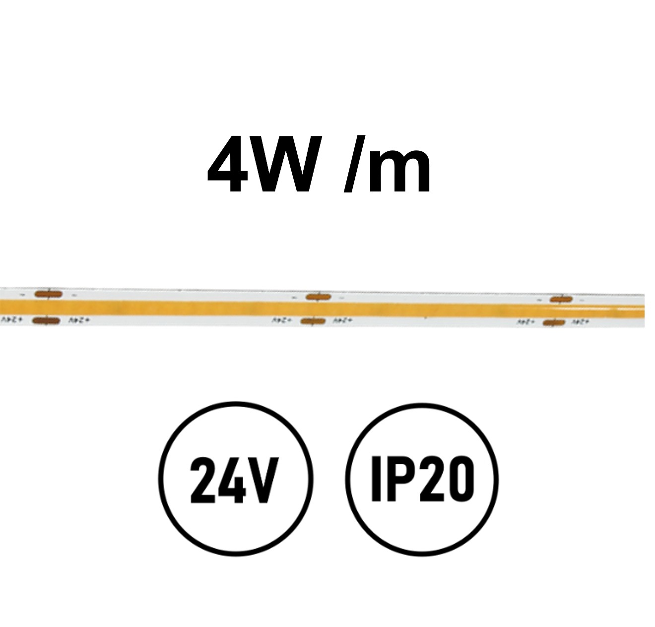 Striscia LED COB 4W IP20 24V