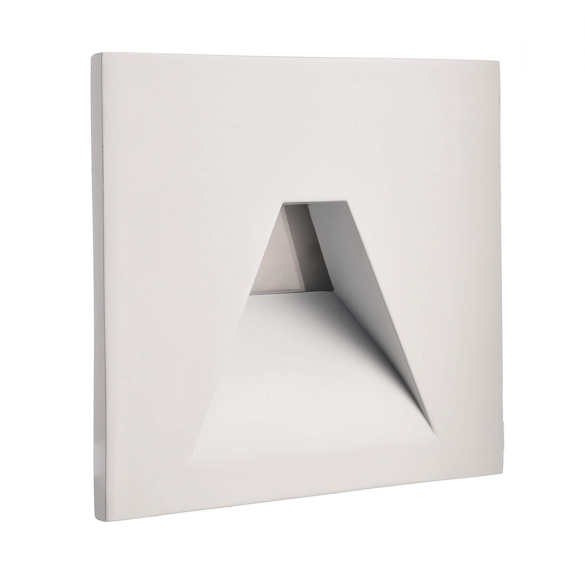 Applique LED da incasso bianco 78x78mm 3,5W 230lm 100° IP20