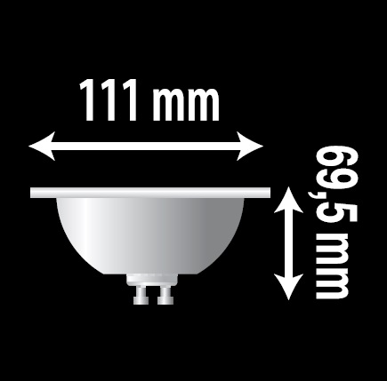 LED ES111 15W 3000K DIMM schwarz