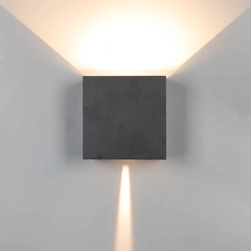 Wandleuchte LED Eckig Schwarz