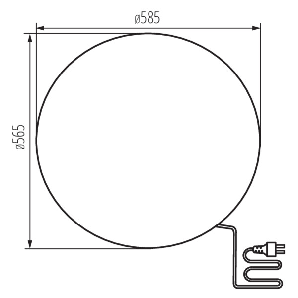Lampada a sfera effetto granito Ø59cm IP65