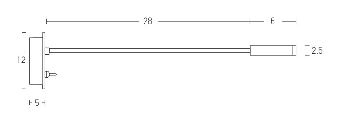 LED Leseleuchten Einbau Flexarm mit Schalter schwarz