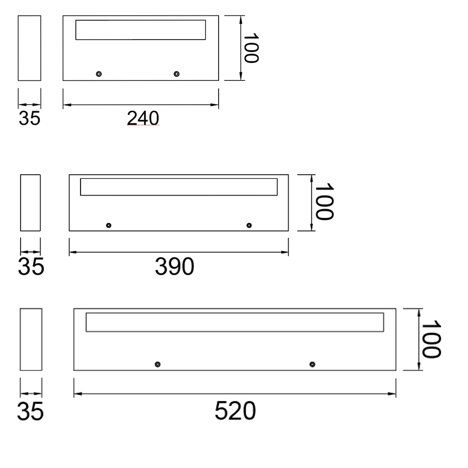 Applique LED up/down TRIAC bianco