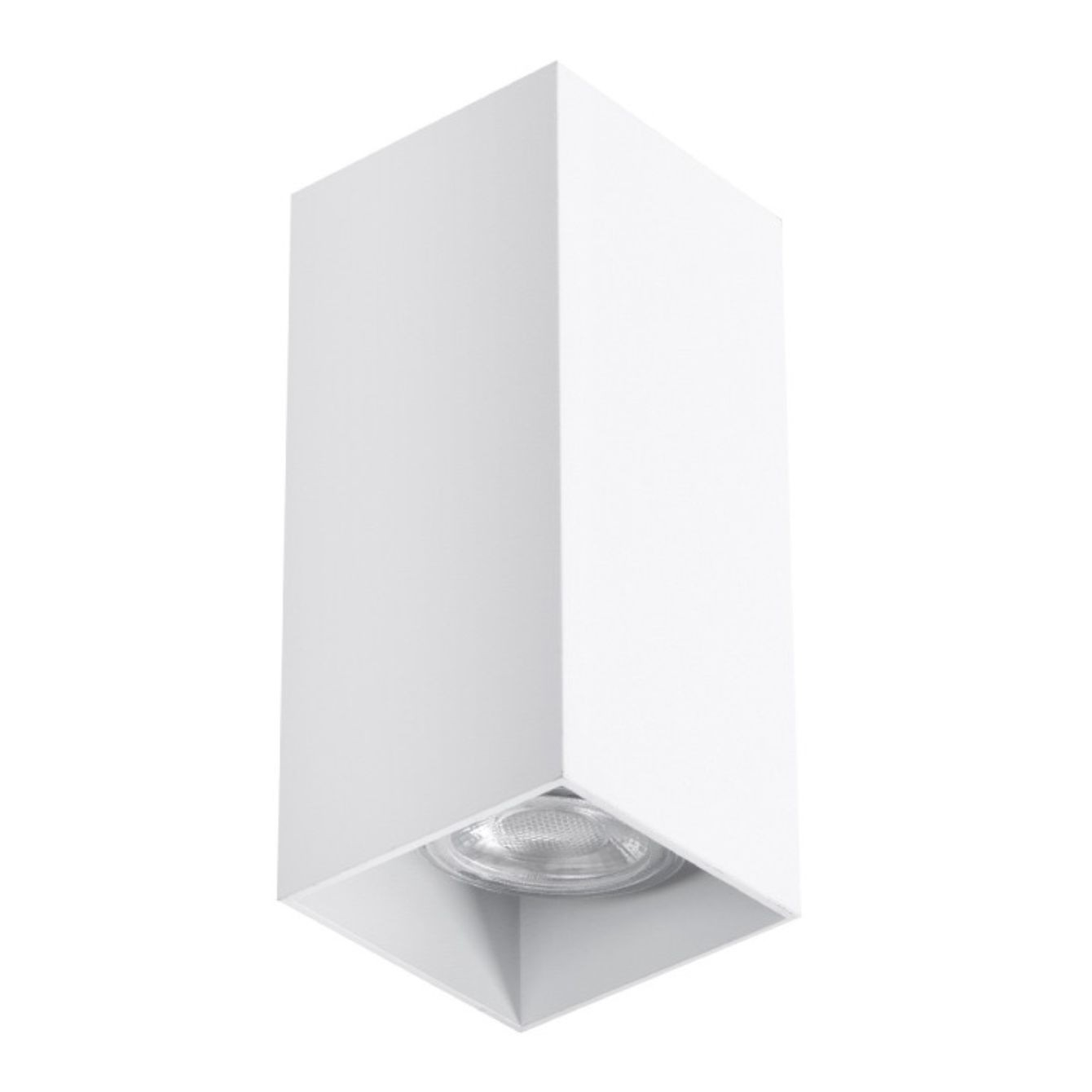 Applique bianca quadrata 2xGU10 dir/ind.