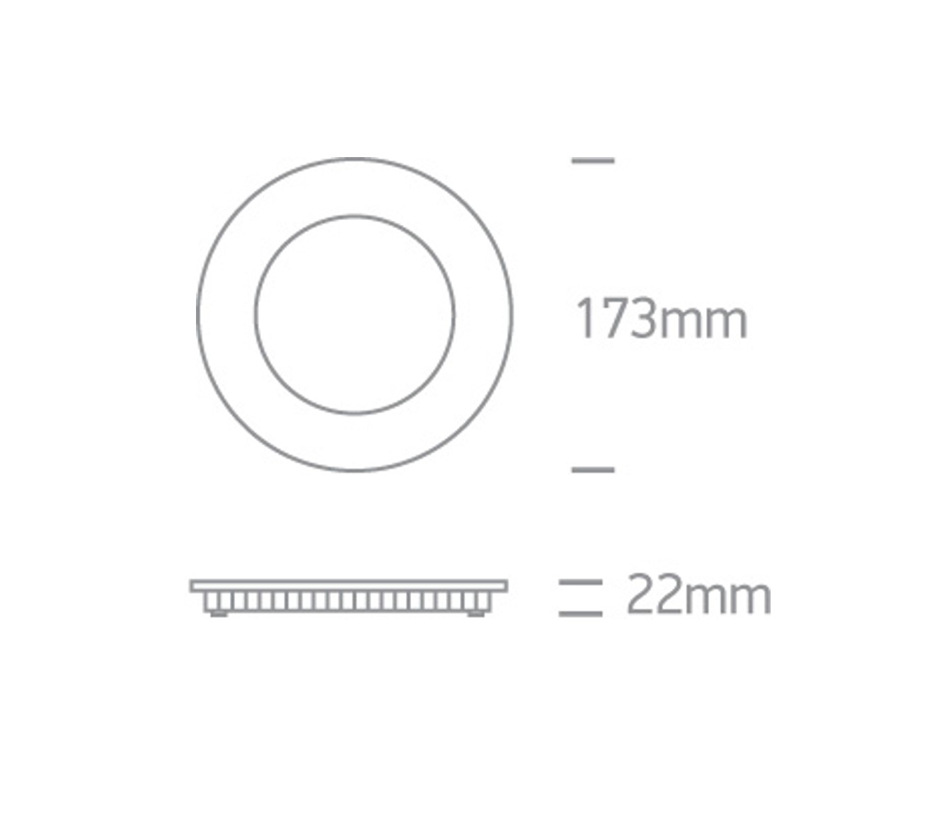 LED incasso 12W CCT Ø173mm nero
