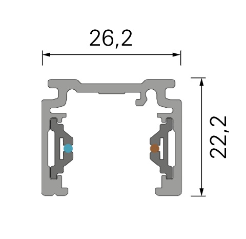 Binario monofase MINI bianco