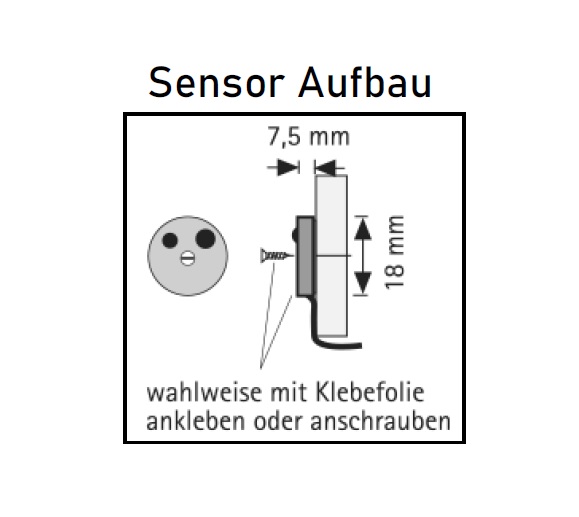 Sensore porta IR costruzione 1 via - sistema plug-in 24V