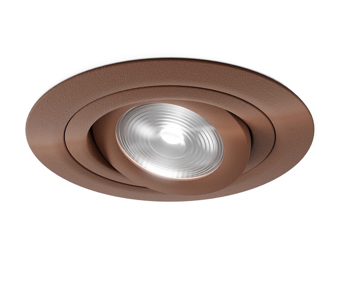 Faretto da incasso GU10 Ø90 corten