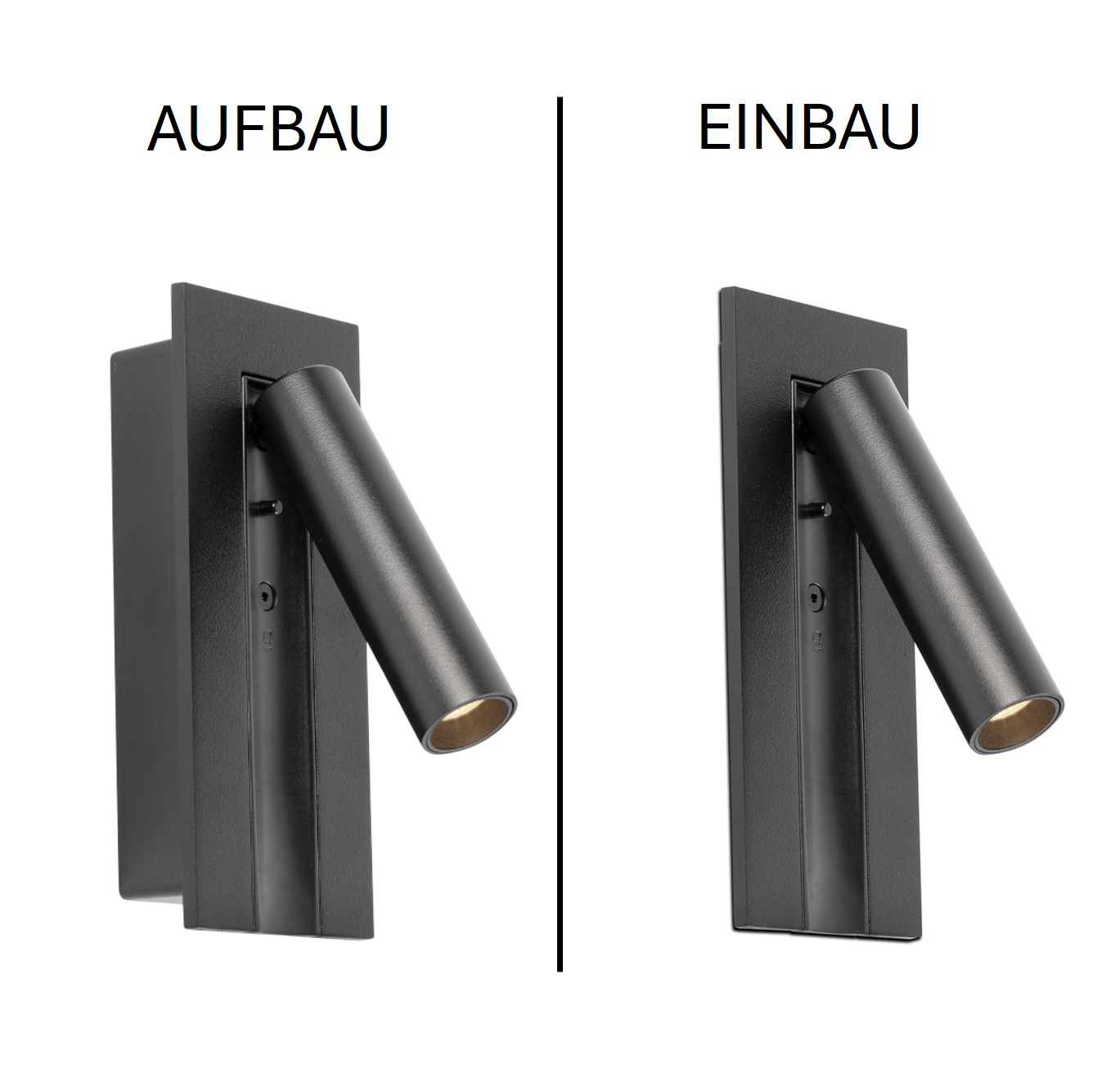 Leseleuchte Aufbau/Einbau Schwarz LED